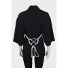 Silk shirt with ties at the back