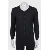 Black wool cardigan