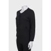 Black wool cardigan