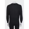 Black wool cardigan
