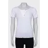 White button down t-shirt