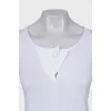 White button down t-shirt