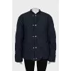 Blue quilted jacket with buttons
