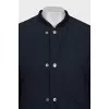 Blue quilted jacket with buttons