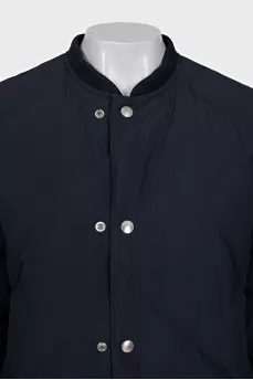 Blue quilted jacket with buttons