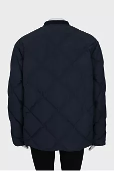 Blue quilted jacket with buttons