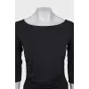 Black draped blouse