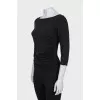 Black draped blouse