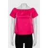 Pink short sleeve blouse