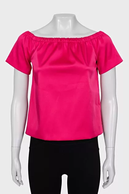 Pink short sleeve blouse