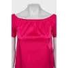 Pink short sleeve blouse