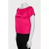 Pink short sleeve blouse