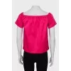Pink short sleeve blouse