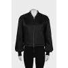 Cropped straight cut bomber jacket