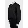 Cropped straight cut bomber jacket