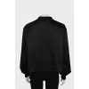 Cropped straight cut bomber jacket