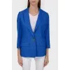 Single-breasted blazer with button slit