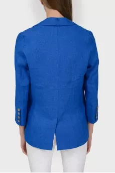 Single-breasted blazer with button slit