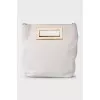 Leather bag with gold handle