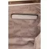 Leather bag with gold handle