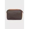 Canvas and leather bag with signature monogram