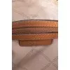 Canvas and leather bag with signature monogram