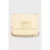 Leather bag with accent clasp