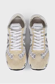 White mesh sneakers