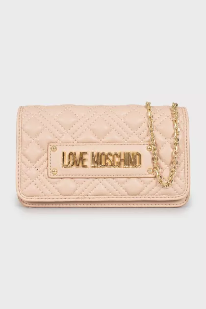 Quilted beige bag with tag