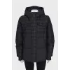 Men's Checkered Print Down Jacket with Tag