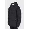 Men's Checkered Print Down Jacket with Tag