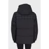 Men's Checkered Print Down Jacket with Tag