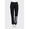 Drawstring sweatpants with tag