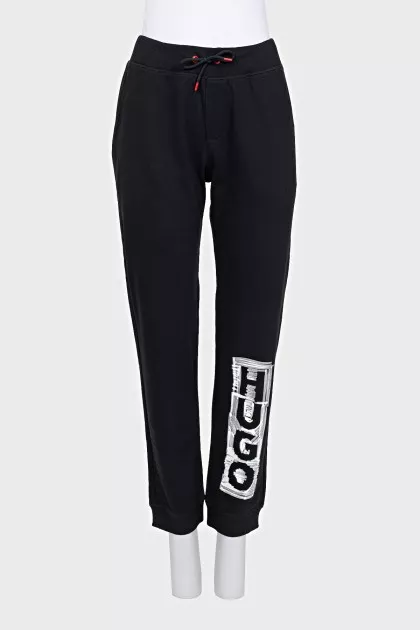 Drawstring sweatpants with tag