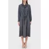 Oversized silk dress with ties