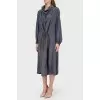 Oversized silk dress with ties