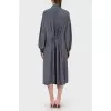 Oversized silk dress with ties