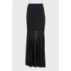 Black flared skirt