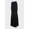 Black flared skirt