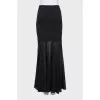 Black flared skirt
