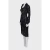Bodycon dress with asymmetrical hem
