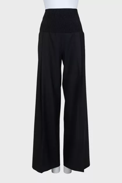 High waist trousers with tag