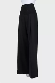 High waist trousers with tag
