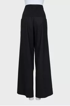 High waist trousers with tag