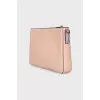 Beige leather bag