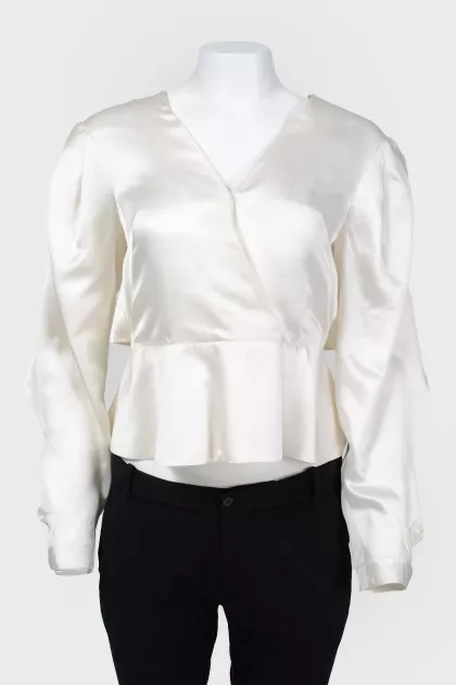Vintage blouse with buttons and back slit