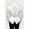 Vintage blouse with buttons and back slit
