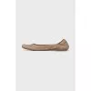 Suede ballet flats with perforation