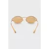 Yellow thin frame sunglasses