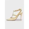 Rockstud suede slingbacks